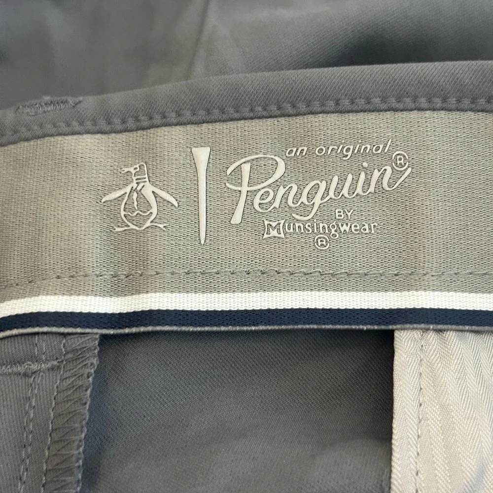 Penguin‎ Shorts Mens 40 Gray Golf Stretch Moisture Wicking Easy Care Performance